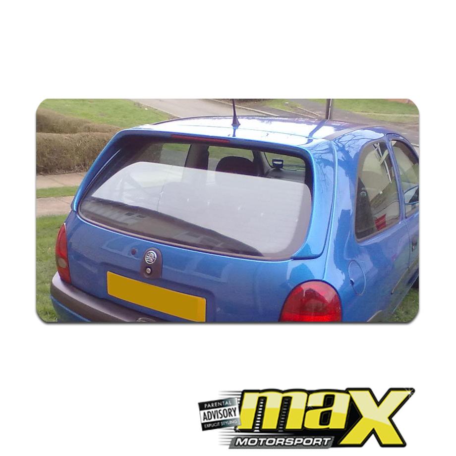 Opel Corsa B Fibreglass Boot Spoiler With Brake Light maxmotorsports