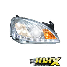 Load image into Gallery viewer, Opel Corsa C Utility Chrome LED Headlighs maxmotorsports
