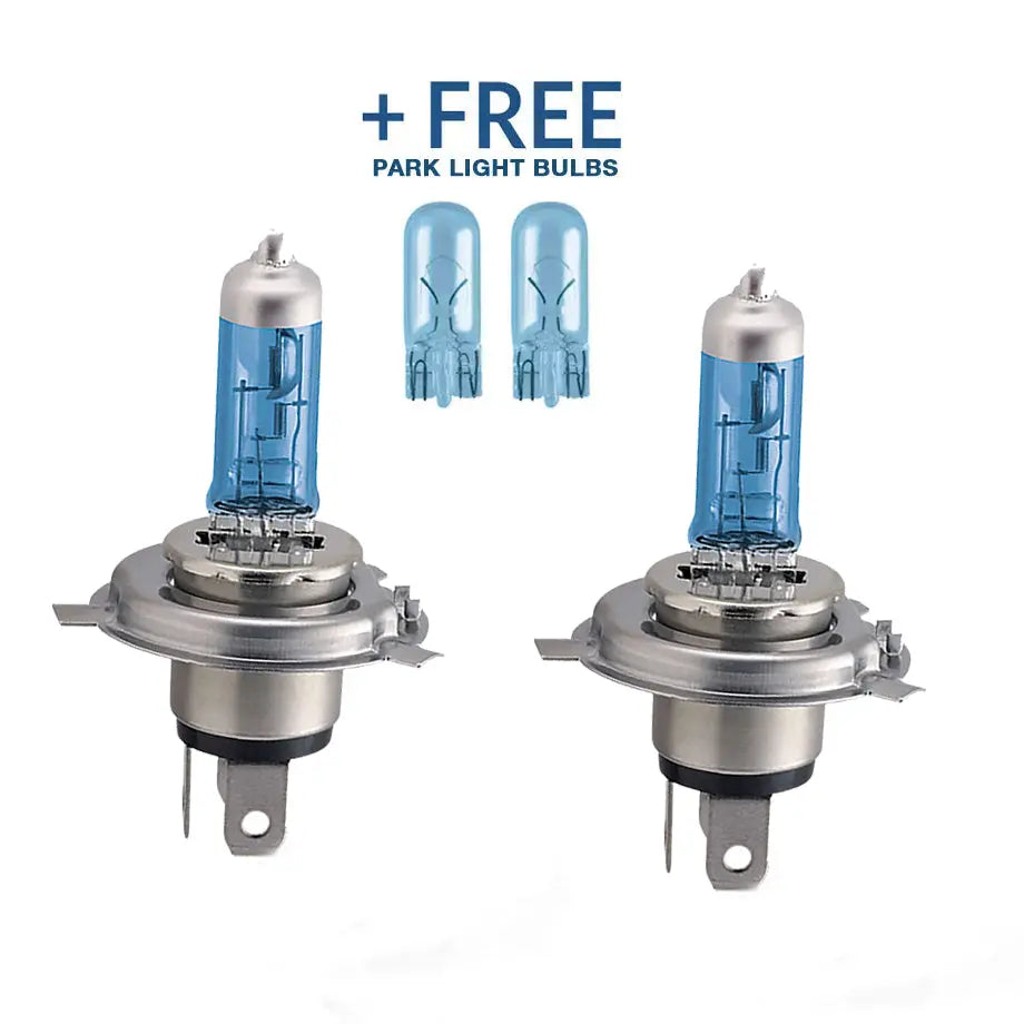 Philips H4 Crystal Vision Ultra 60/ 55W Bulb Set + FREE Park Light Max Motorsport