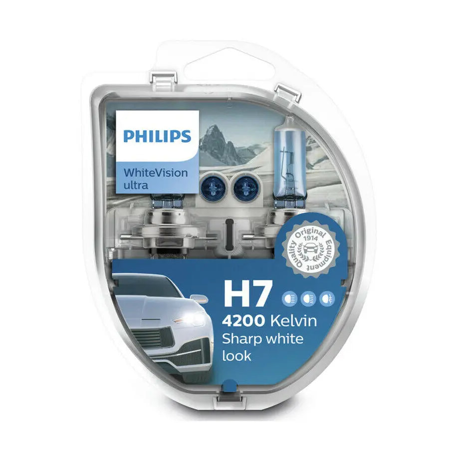 Philips H7 White Vision Ultra (55 Watts) Max Motorsport