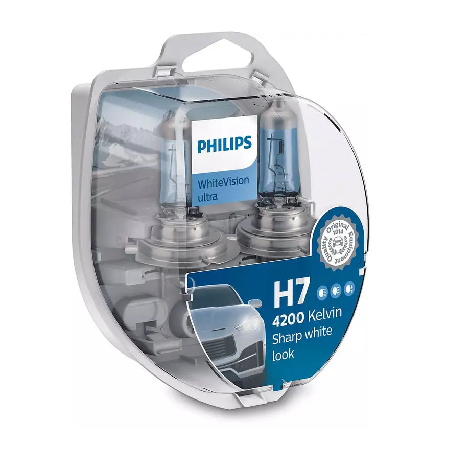 Philips H7 White Vision Ultra (55 Watts) Max Motorsport