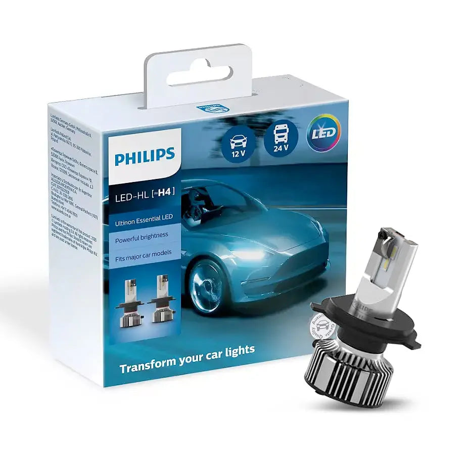 H4 Led Light Philips Ultinon Essential LED H4 Headlight Bulb Kit – Max Motorsport