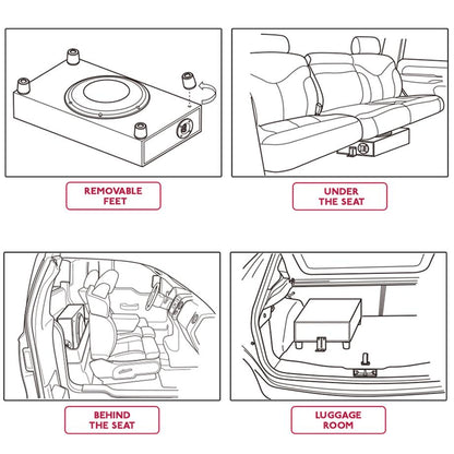 Pioneer TSA2500LB  10" Loaded Shallow Under Seat (1200W) Max Motorsport