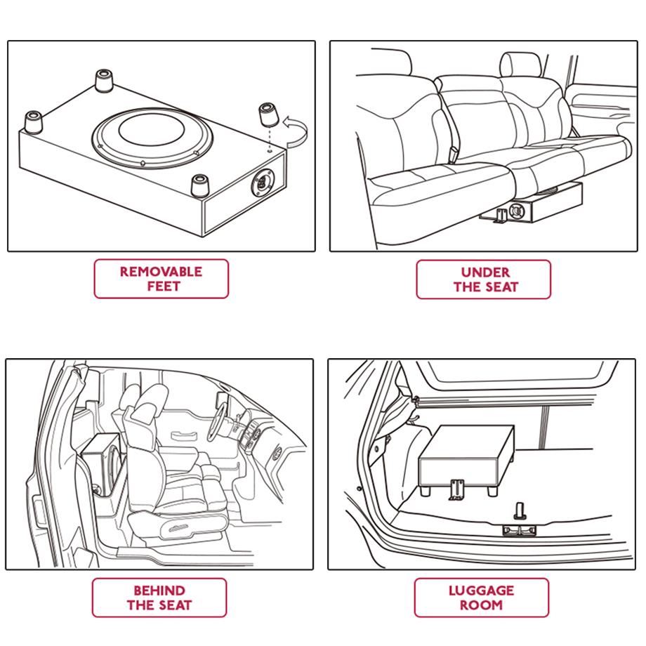 Pioneer TSA3000LB  12" Shallow Under Seat Subwoofer (1500W) Max Motorsport