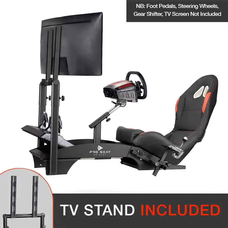 Pro Seat - Racing Simulator Gaming Seat With TV Stand maxmotorsports