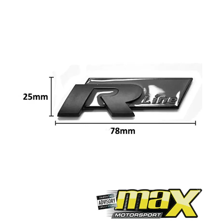 R-Line Stick-On Badge (Matt Black) maxmotorsports
