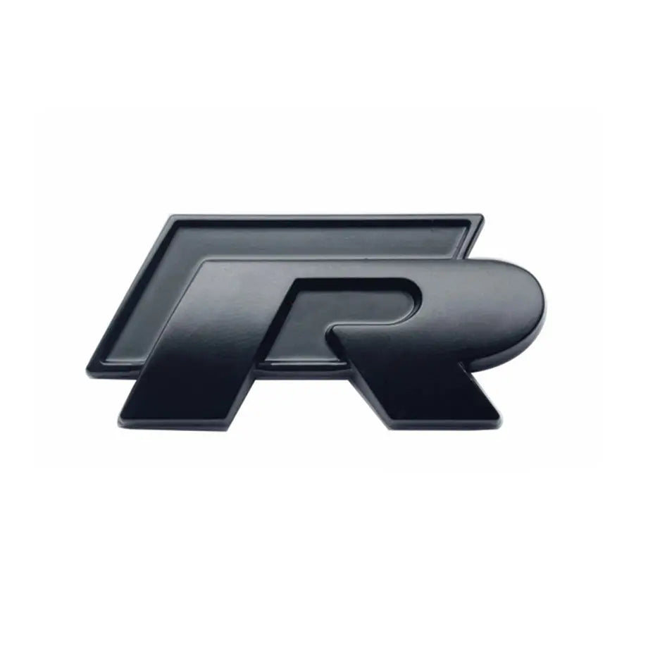 Signature R Sticker R Logo Stick-On Badge (Matte Black) – Max Motorsport