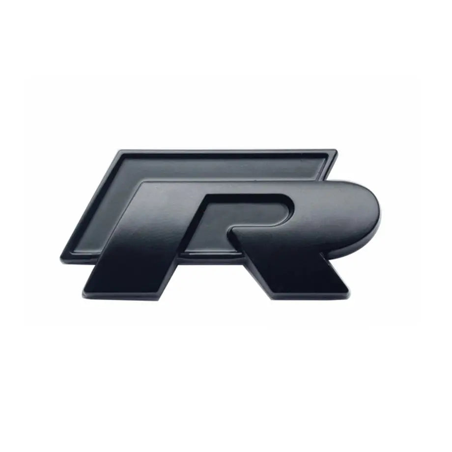 R Logo Stick-On Badge (Matte Black) maxmotorsports