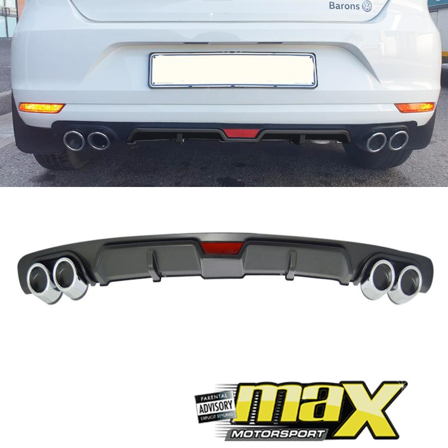 R-Style Universal Plastic Rear Diffuser To Fit VW Polo 6 TSI maxmotorsports