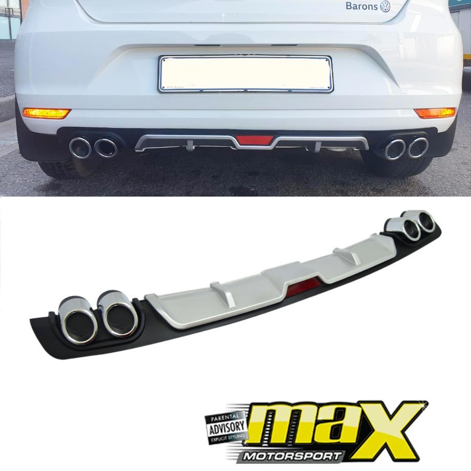 R-Style Universal Plastic Rear Diffuser To Fit VW Polo 6 TSI maxmotorsports