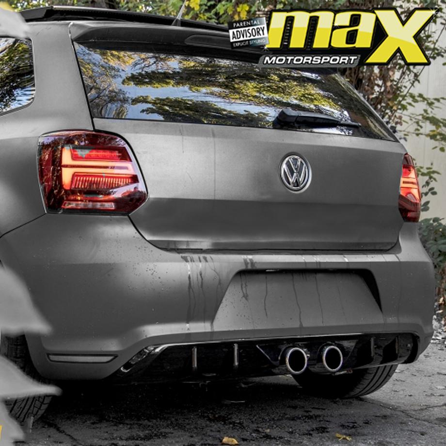 R400 Plastic Upgrade Rear Bumper With Exhaust To Fit VW Polo 6R