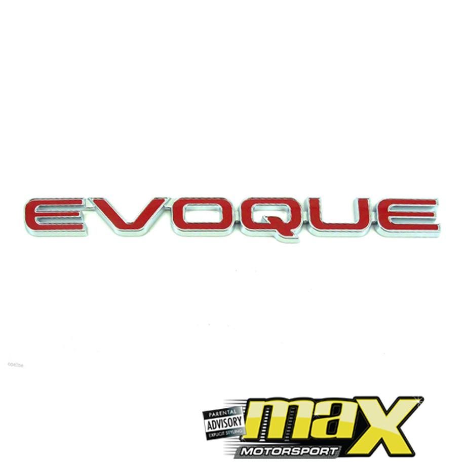 Range Rover Evoque Badge (Red) maxmotorsports