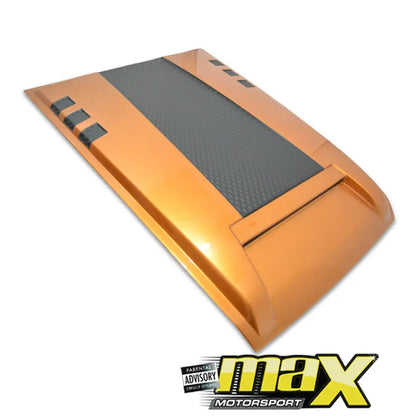 Ranger/Everest T7 (16-On) Raptor V3 Style Colour Coded Plastic Bonnet Scoop (Pride Orange) maxmotorsports