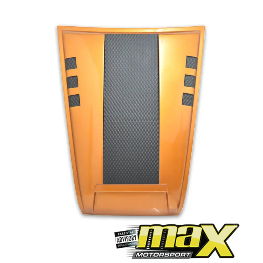 Ranger/Everest T7 (16-On) Raptor V3 Style Colour Coded Plastic Bonnet Scoop (Pride Orange) maxmotorsports