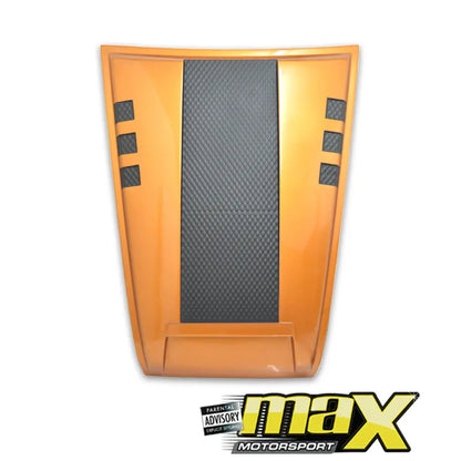 Ranger/Everest T7 (16-On) Raptor V3 Style Colour Coded Plastic Bonnet Scoop (Pride Orange) maxmotorsports