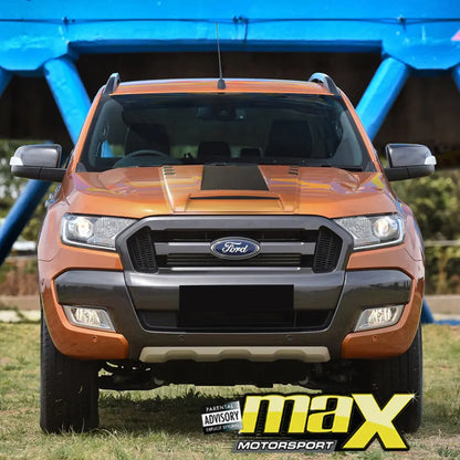Ranger/Everest T7 (16-On) Raptor V3 Style Colour Coded Plastic Bonnet Scoop (Pride Orange) maxmotorsports