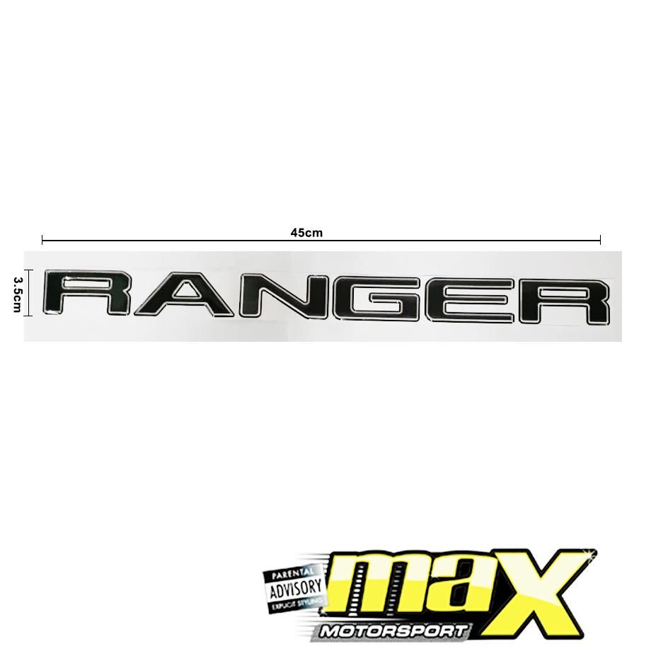 Ranger Gel Nudge Bar  Sticker - Black maxmotorsports