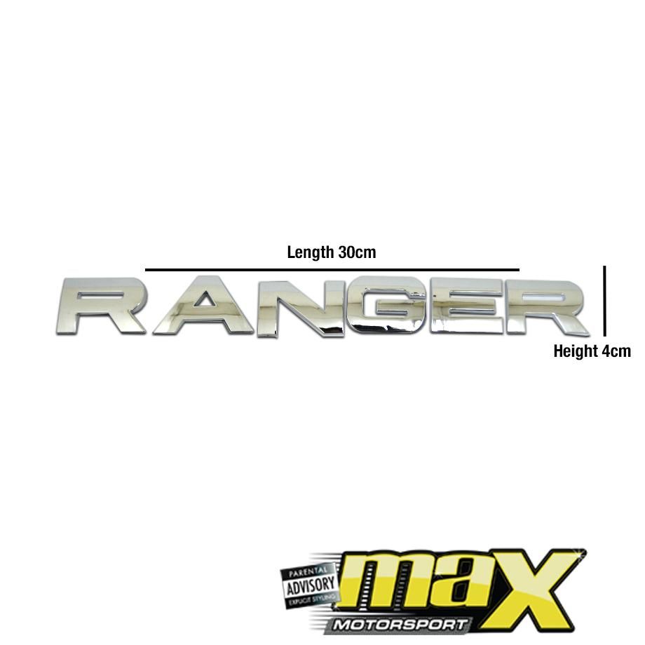 Ford Ranger Lettering Badge (Chrome) – Max Motorsport