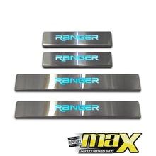 Load image into Gallery viewer, Ranger Light Up Aluminium Step Sill With Ranger Logo maxmotorsports
