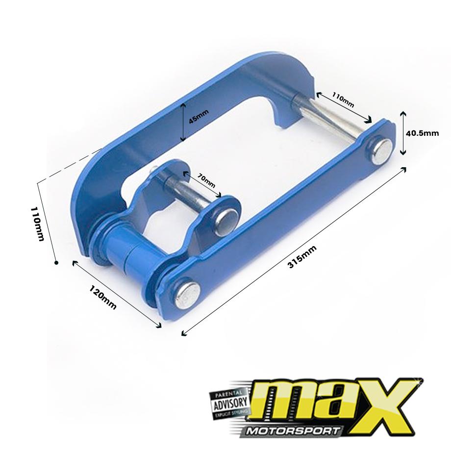 Ranger T6/T7 Rear Suspension Double Shackle 2-Inch Lift Kits Max Motorsport