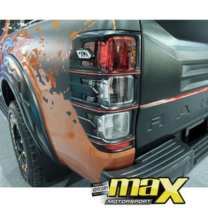 Ranger T6/T7 (12-On) Rhino Taillight Surround - Black maxmotorsports