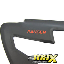 Load image into Gallery viewer, Ranger T6 (12-15) Matte Black Headlight Surrounds With Red Ranger Logo maxmotorsports
