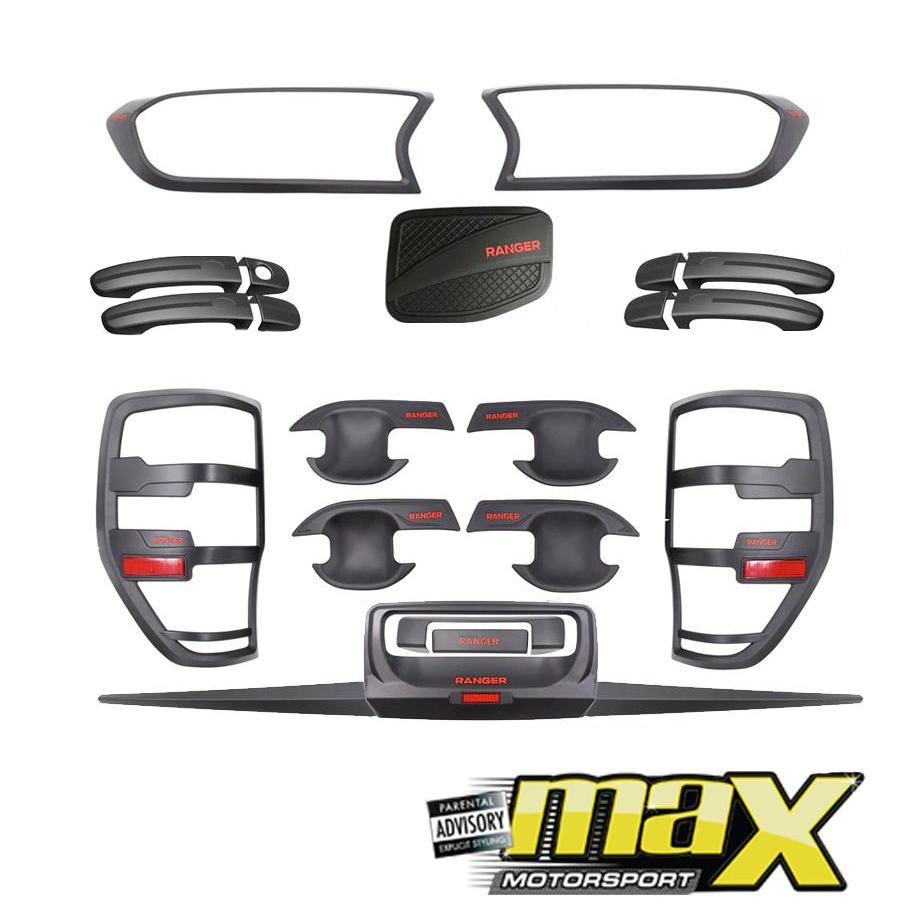 Ranger T7 (15-On) Matte Black Accessories Kit (22-Piece) Max Motorsport