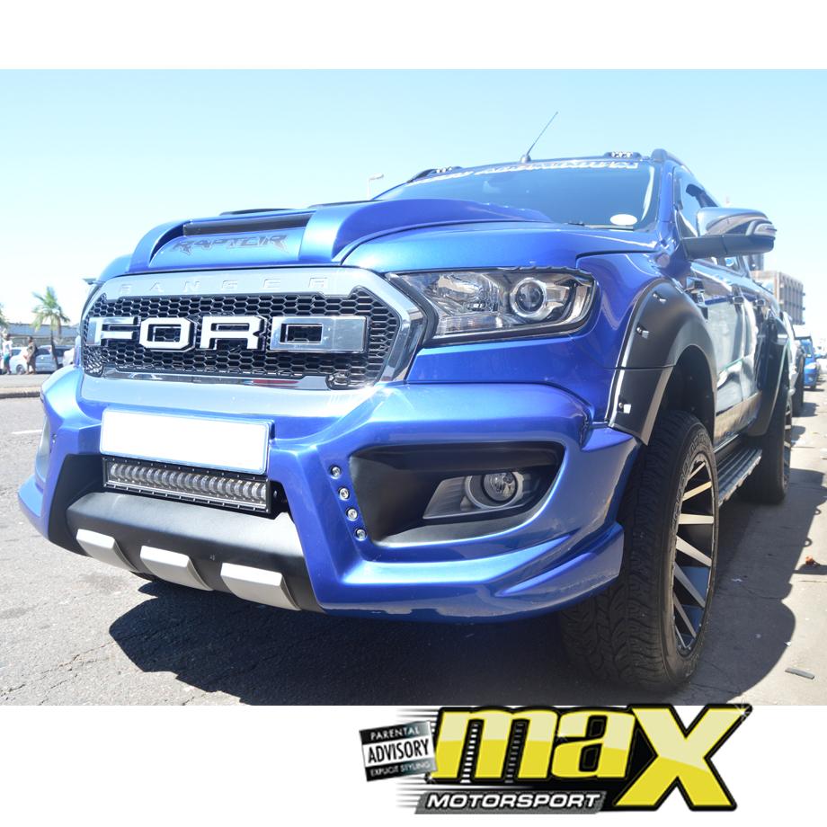 Ranger (16-On) Raptor Style Front Bumper Add-On With LED's (Unpainted ...