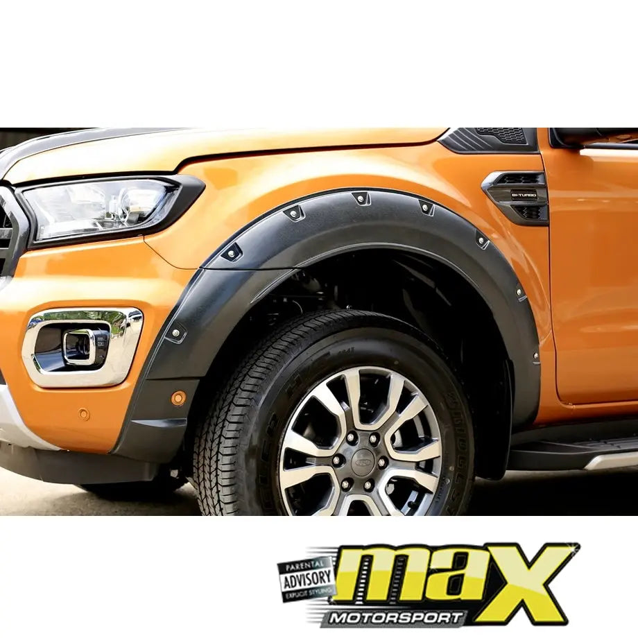 Ranger T8 (19-On) 6 Inch Matte Black Plastic Smooth Studded Wheel Arch With PDC maxmotorsports