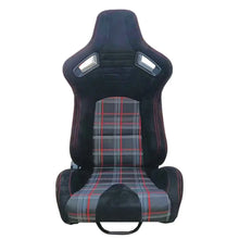 Load image into Gallery viewer, Reclinable Racing Seats - Black Suede With Tartan Cloth (Pair) Max Motorsport
