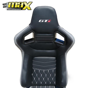 Reclinable Racing Seats - GTI Logo - PVC (Pair) maxmotorsports