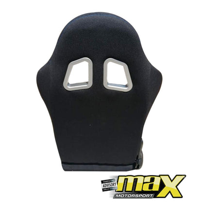 Reclinable Racing Seats Black Cloth (Pair) maxmotorsports