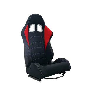 Reclinable Racing Seats Black Cloth (Pair) maxmotorsports