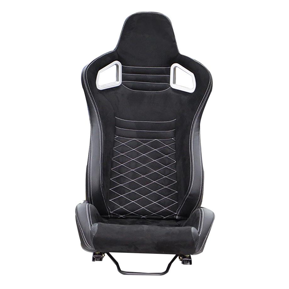 Reclinable Racing Seats Leather Alcantara Finished (Pair) Max Motorsport