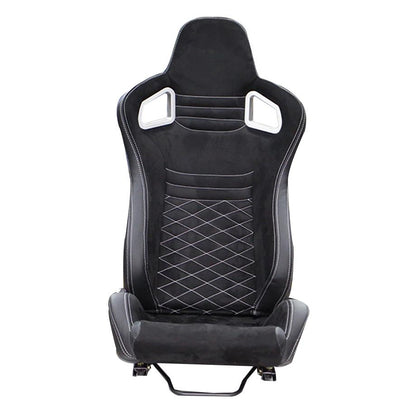 Reclinable Racing Seats Leather Alcantara Finished (Pair) Max Motorsport
