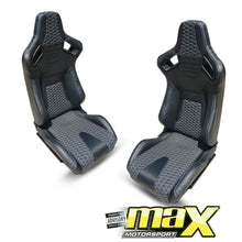 Load image into Gallery viewer, Reclinable Racing Seats PVC + Carbon Look (Pair) maxmotorsports

