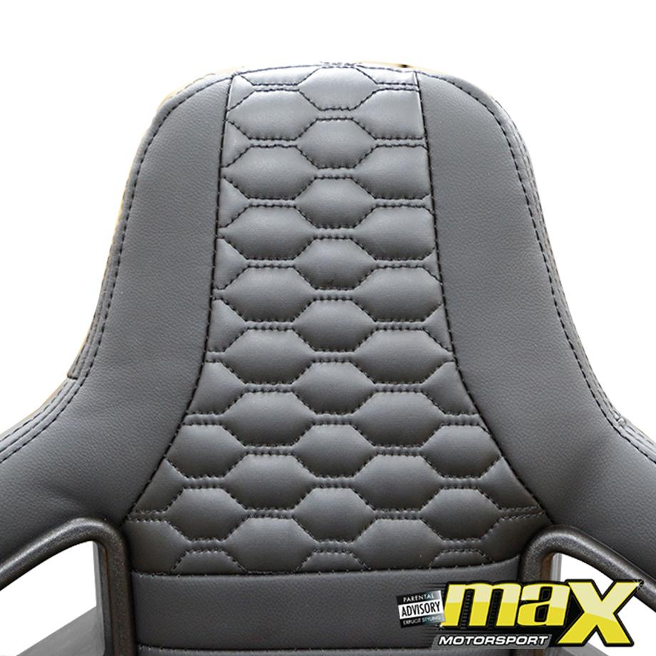 Reclinable Racing Seats PVC + Carbon Look (Pair) maxmotorsports