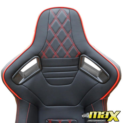 Reclinable Racing Seats PVC (Pair Max Motorsport