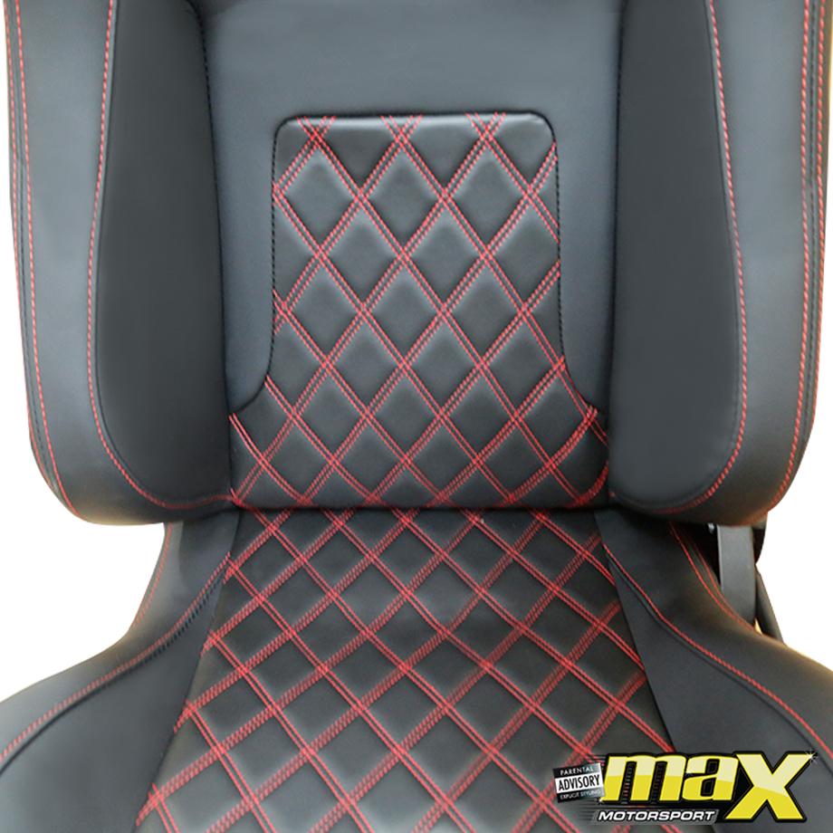 Reclinable Racing Seats PVC (Pair Max Motorsport