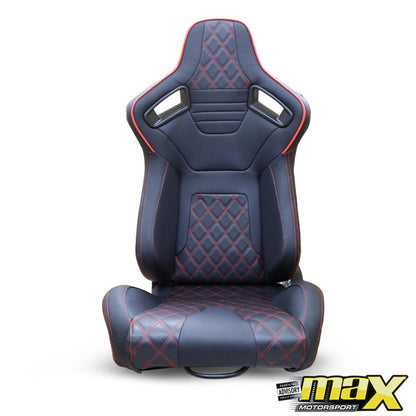 Reclinable Racing Seats PVC (Pair Max Motorsport