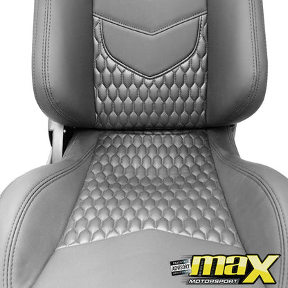 Reclinable Racing Seats PVC (Pair) Max Motorsport