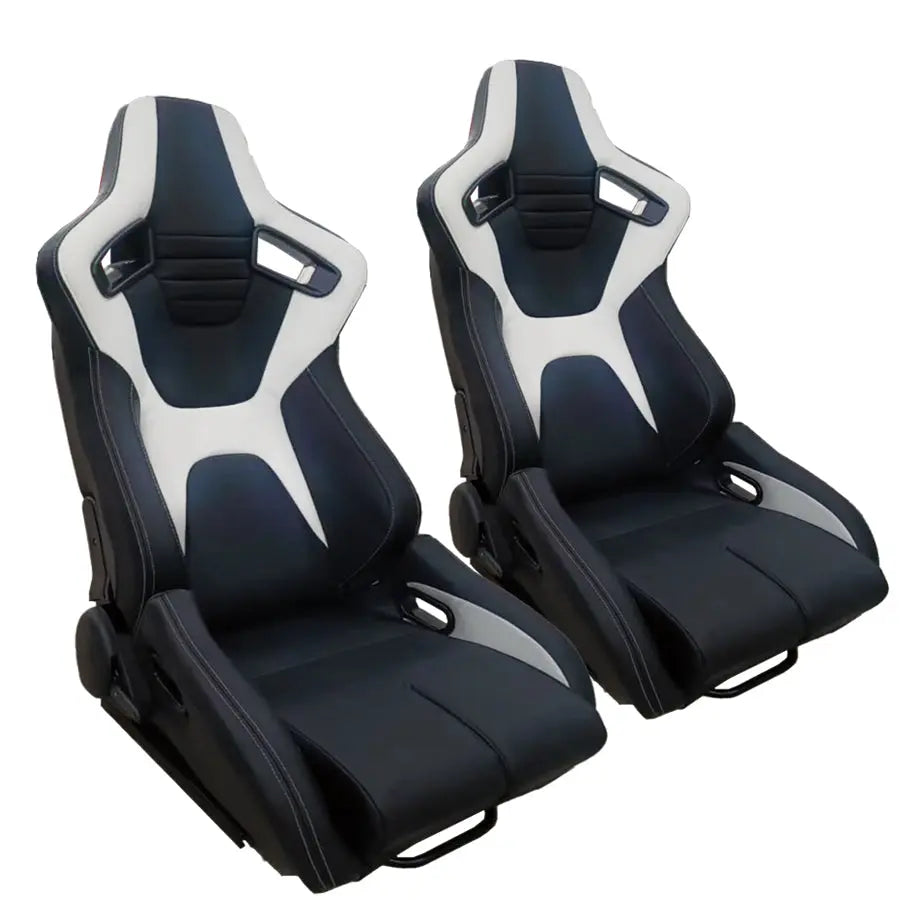 Reclinable Racing Seats PVC (Pair) – Max Motorsport