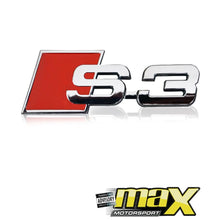 Load image into Gallery viewer, S3 RED &amp; CHROME BADGE (1PC) maxmotorsports

