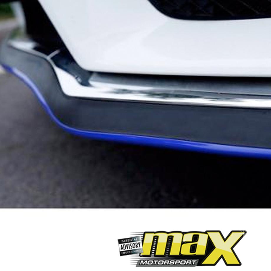 Samurai Universal Rubber Spoiler (Black & Blue) maxmotorsports