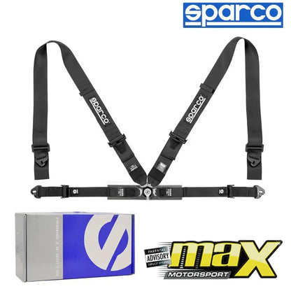 Sparco 4-Point Quick Release Racing Seat Harness (Black) maxmotorsports