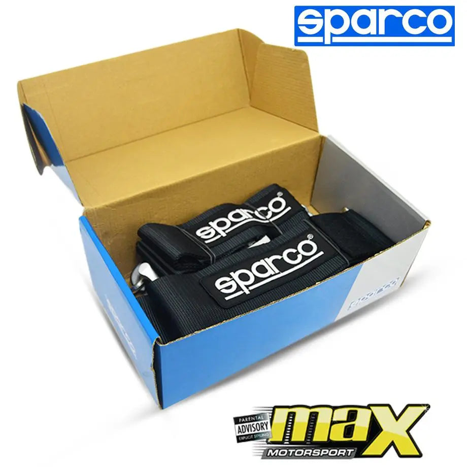 Sparco 4-Point Quick Release Racing Seat Harness (Black) maxmotorsports