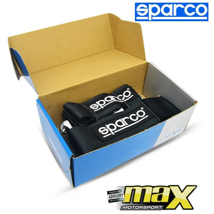 Sparco 4-Point Quick Release Racing Seat Harness (Black) maxmotorsports