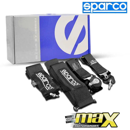 Sparco 4-Point Quick Release Racing Seat Harness (Black) maxmotorsports