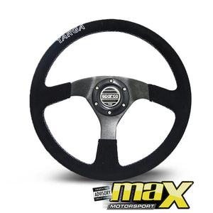 Sparco Racing Style Suede Steering Wheel maxmotorsports