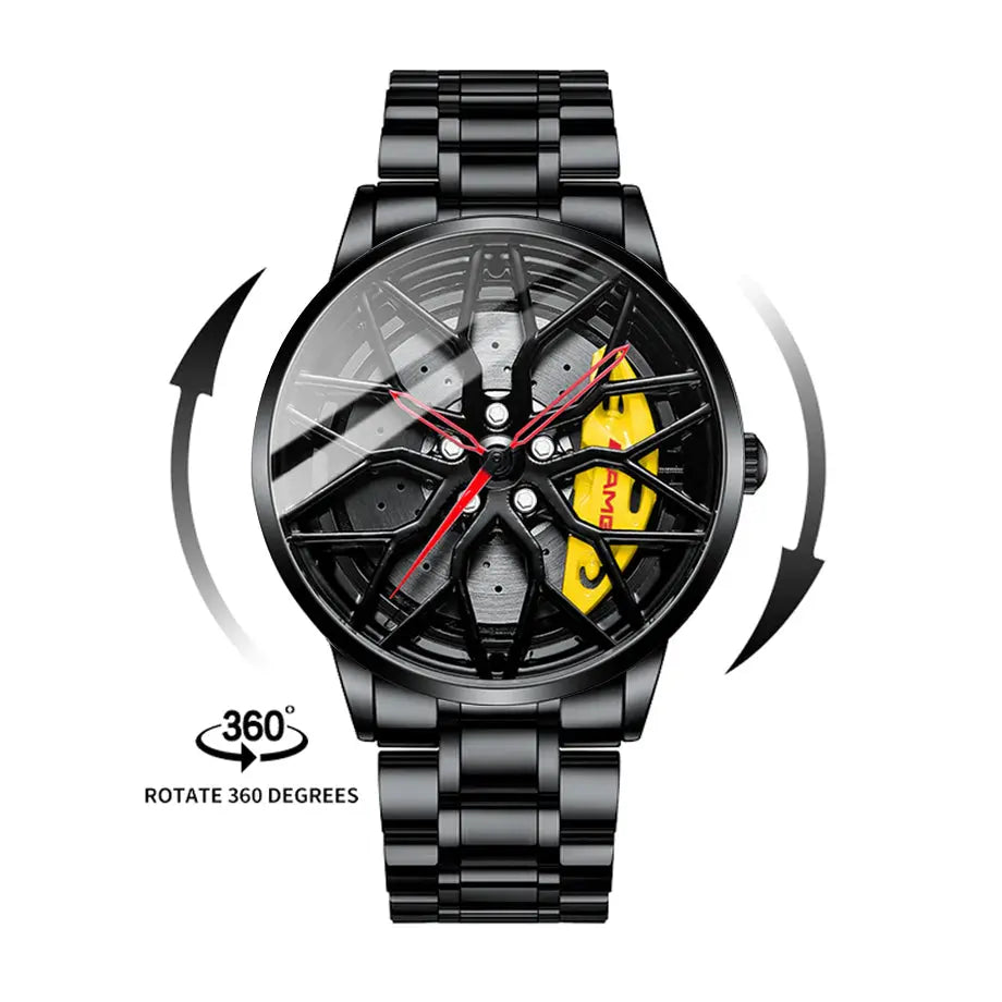 Sports Car Rim Wheel Watch - AMG Spinning Face – Max Motorsport